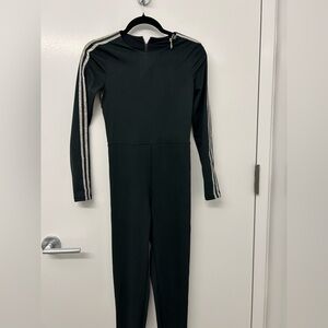 Alice and Olivia Crystal-Stripe Stretch Jumpsuit size 2